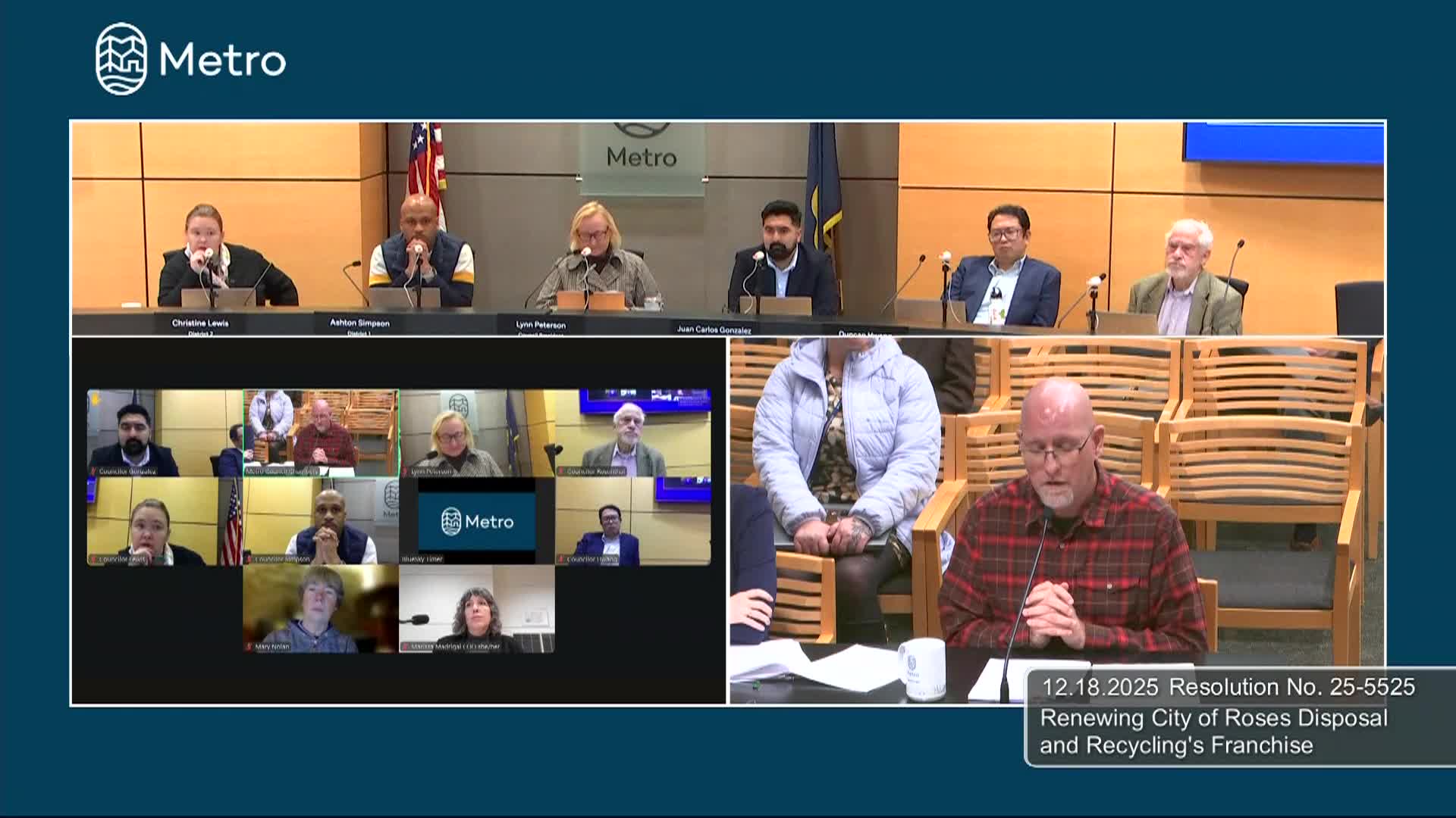 Metro Council Meeting - 12/18