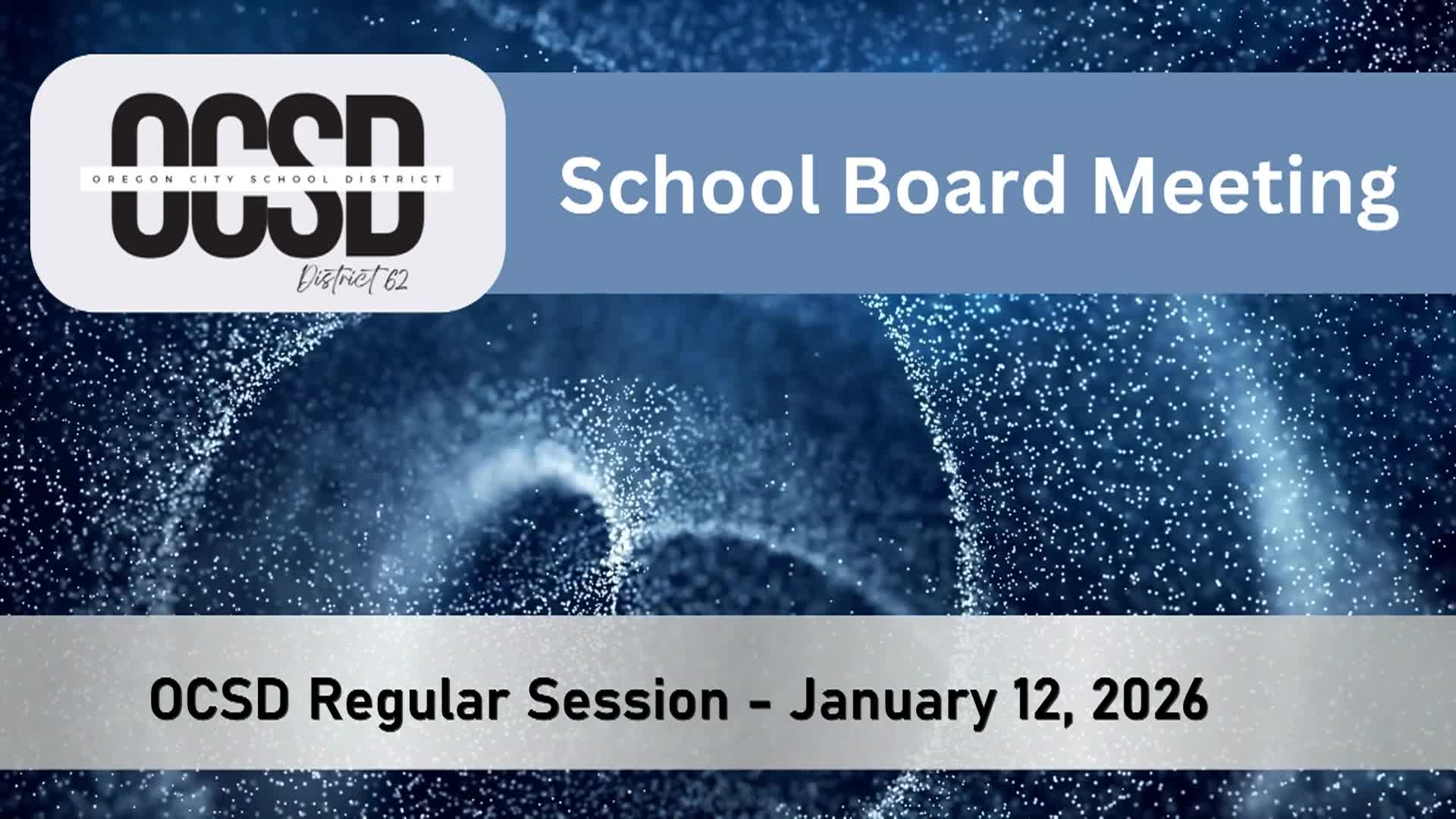 Oregon City School District Regular Session - 01-12