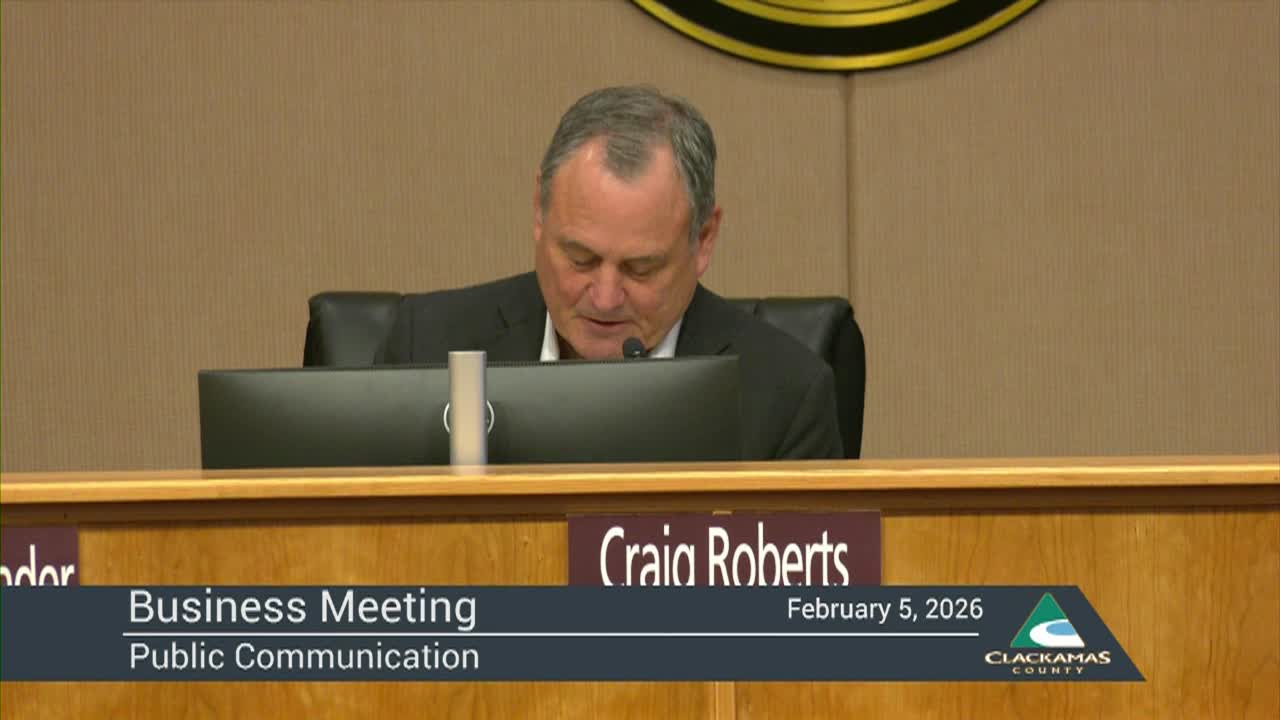 Board of Clackamas County Commissioners - 02/05