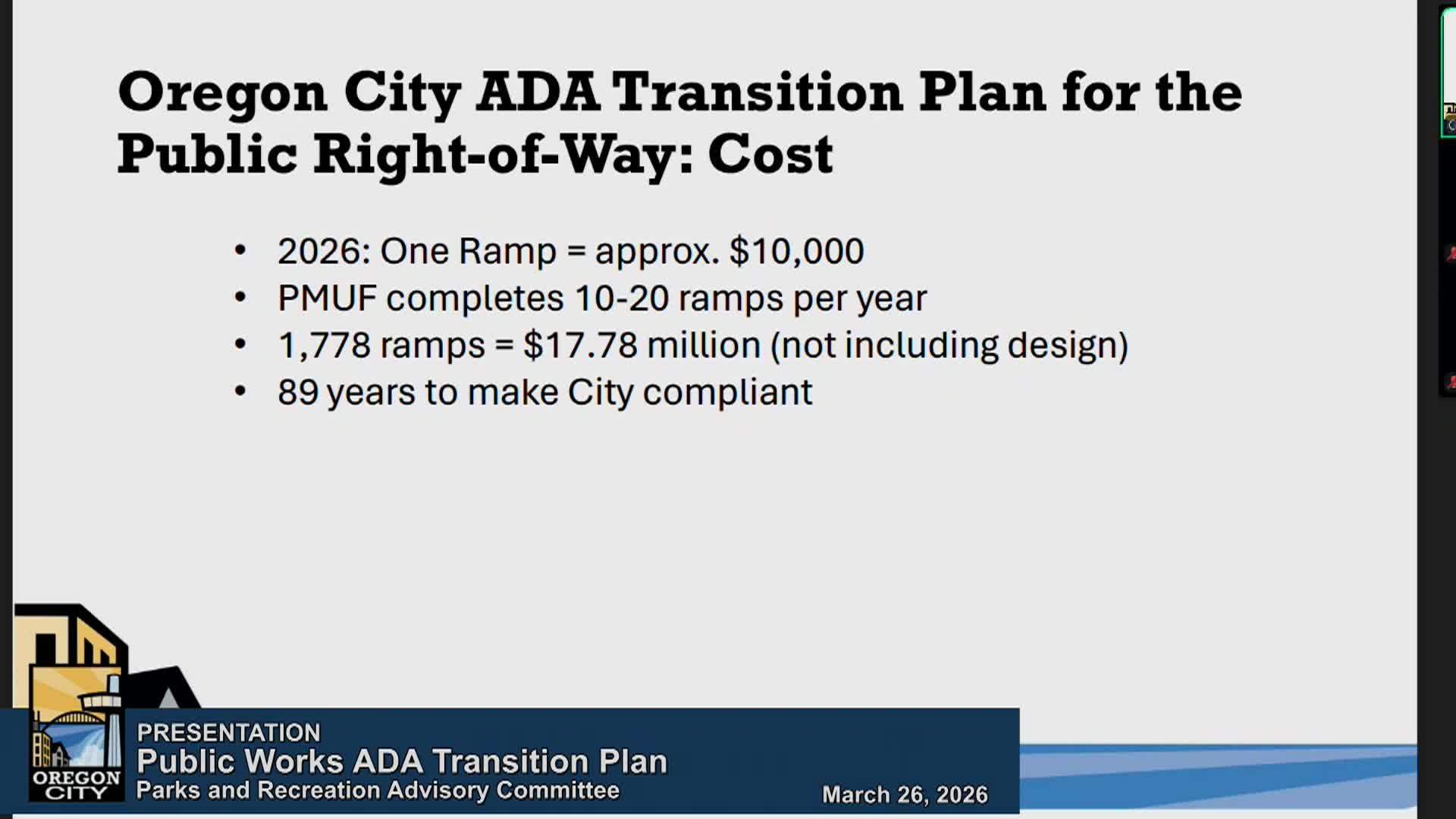 Parks and Recreation Advisory Committee - March 26, 2026