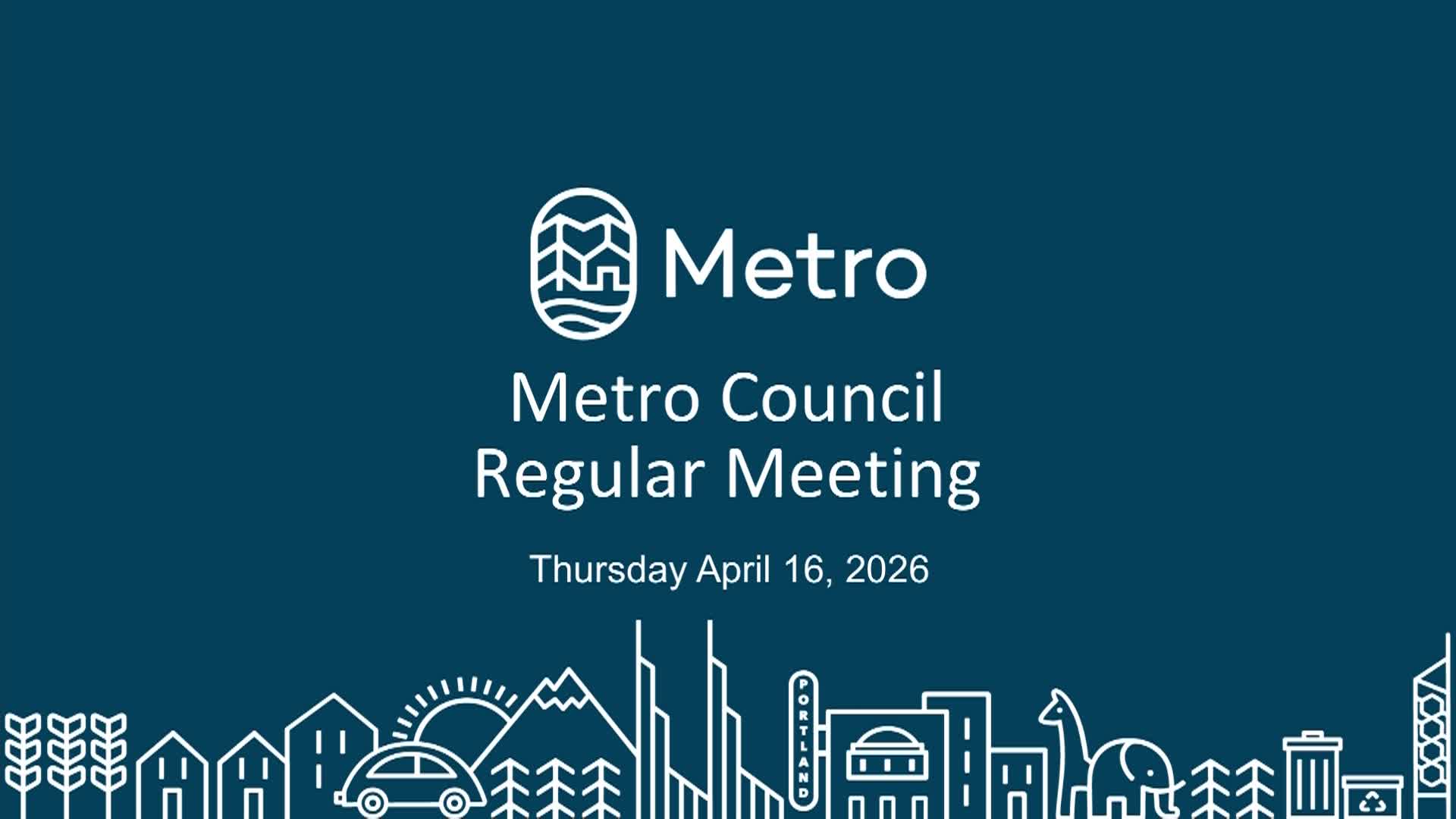 Metro Council Meeting - 04/16