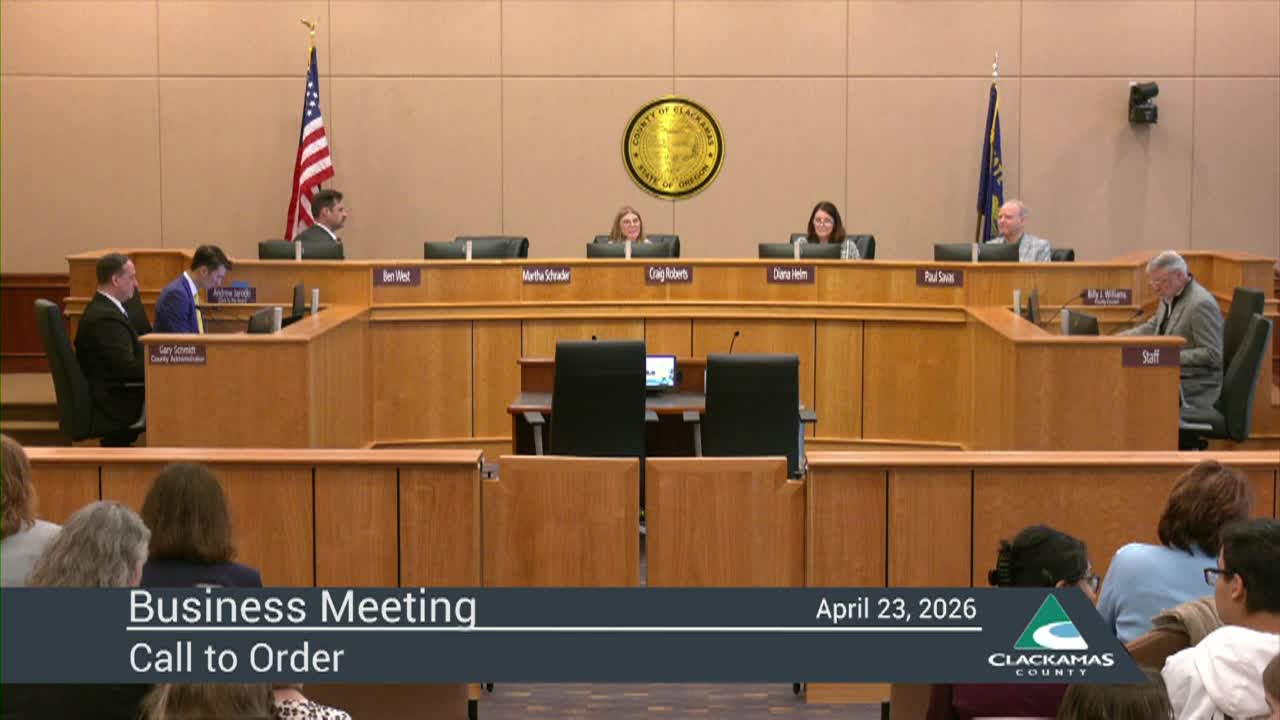 Board of Clackamas County Commissioners - 04/23