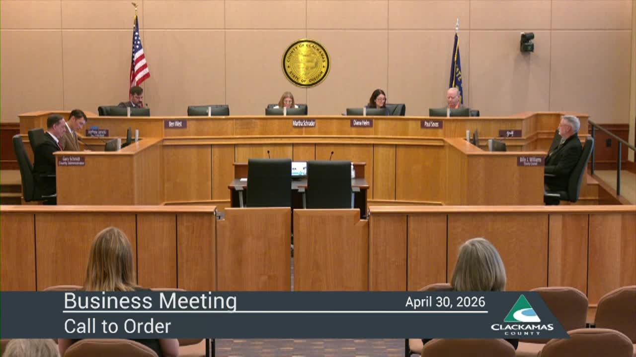 Board of Clackamas County Commissioners - 04/30