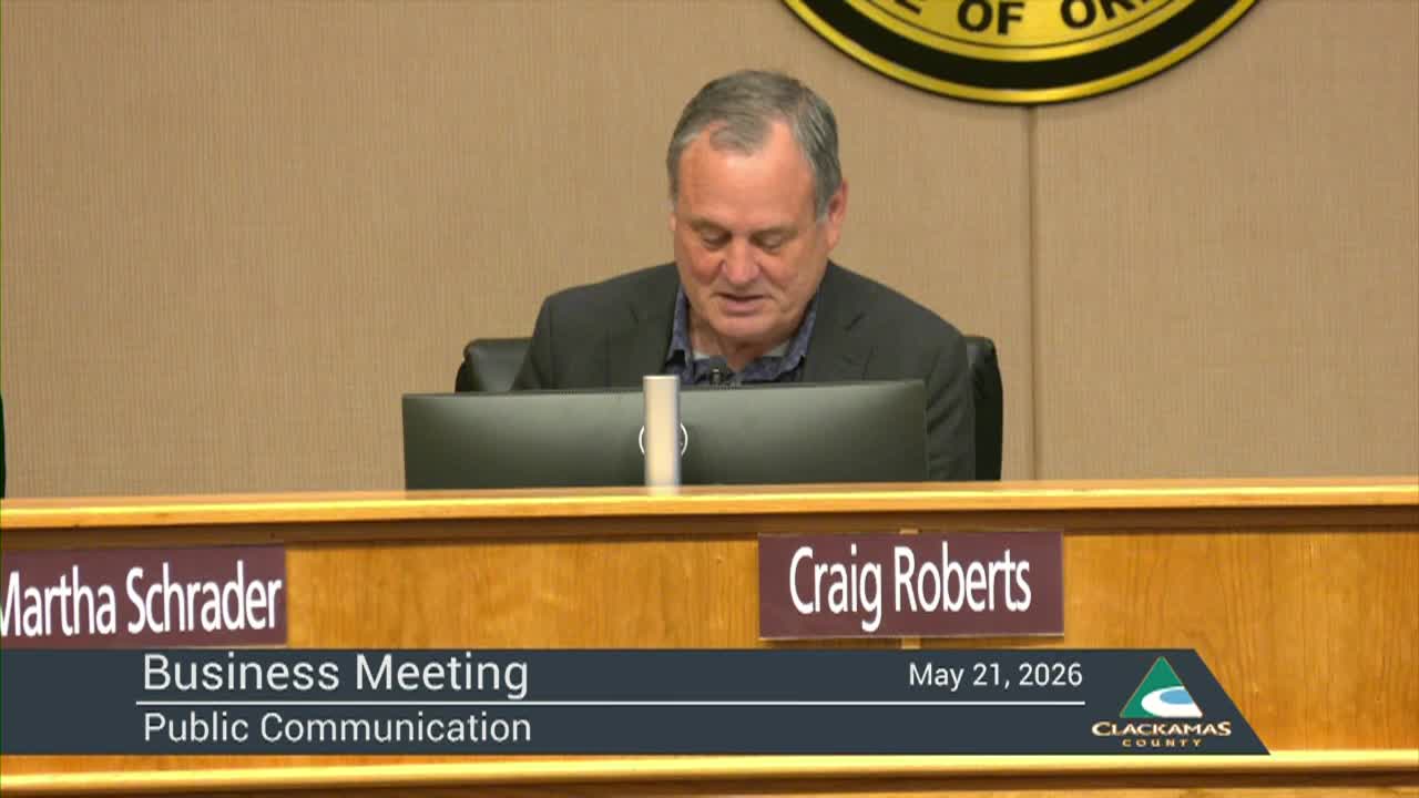 Board of Clackamas County Commissioners - 05/22