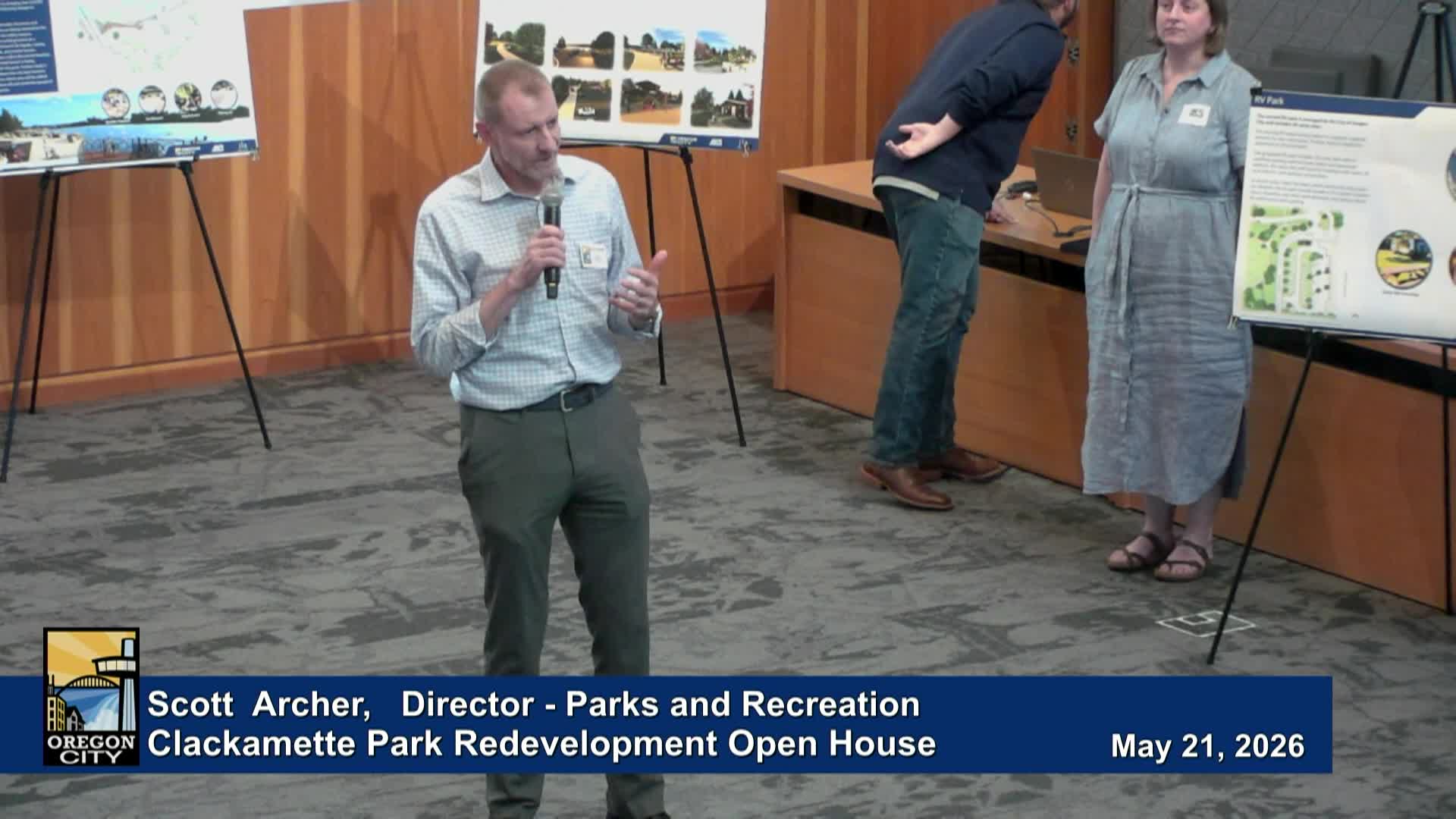 Clackamette Park Redevelopment Open House May 21, 2026